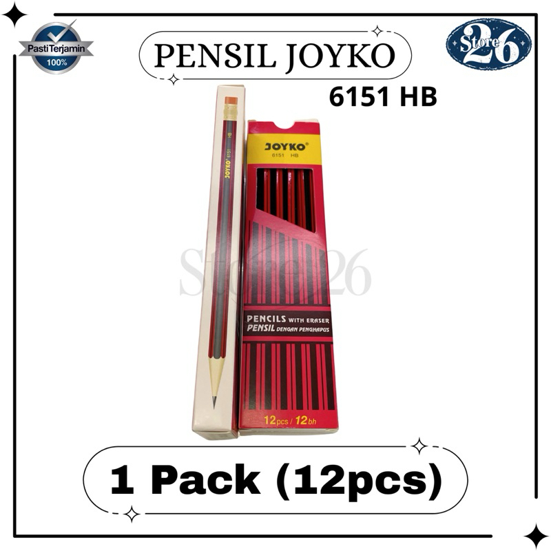 

Pensil Joyko HB 6151 / Pensil Ada Penghapus