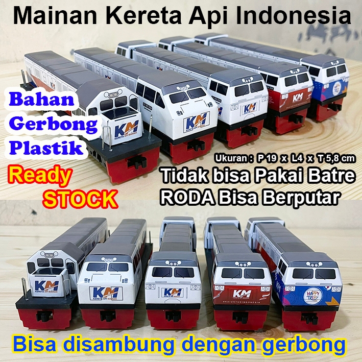 KIDS FRIENDLY Mainan Kereta Api Indonesia Lokomotif Gerbong Kereta Api