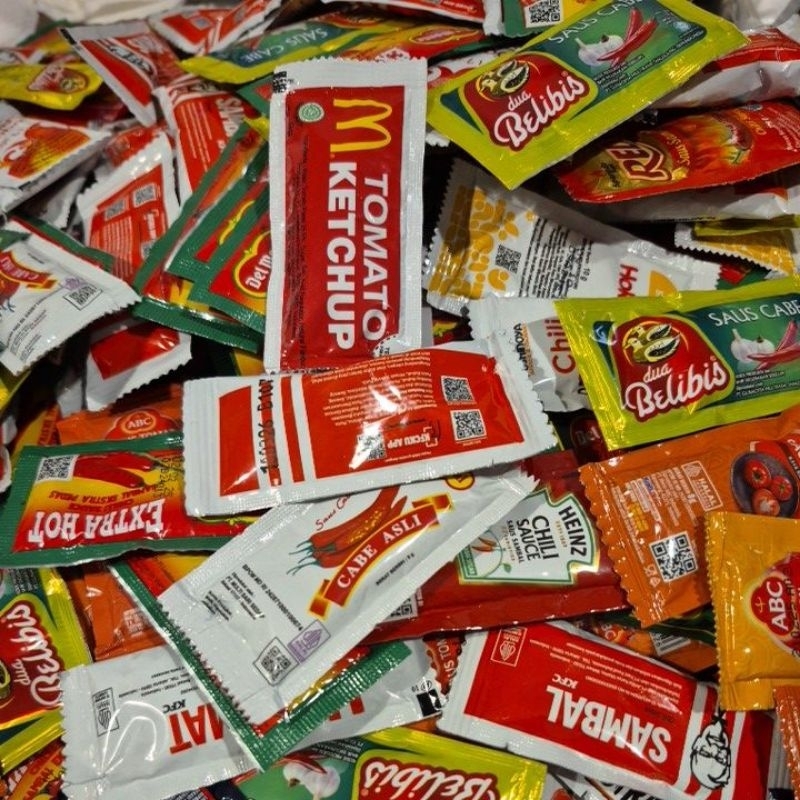 Sambal Mcd Sachet Kfc Sachetan Sambel Chili Del Monde Chilli Cabe Cabai Saus Pizza Heinz Belibis ABC