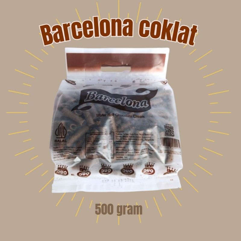 

Barcelona wafer roll mini rasa coklat 500 gram