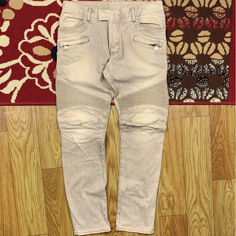 BALMAIN BIKERS PANTS SIZE 32 | BIKERS PANTS BALMAIN RIDER | JEANS BALMAIN | CELANA DENIM BALMAIN | C