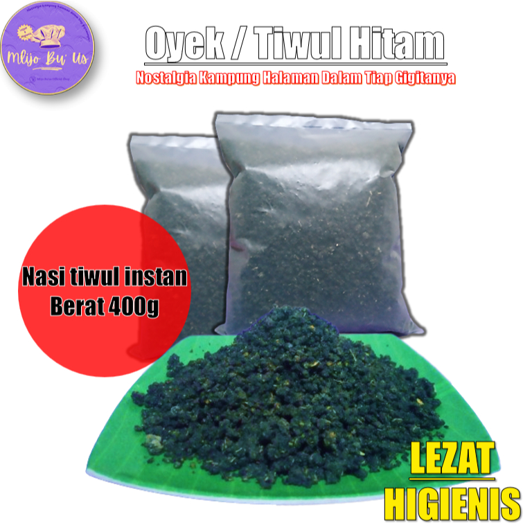 

Tiwul Oyek Hitam Nasi Instan 400 g Terbuat Dari Singkong