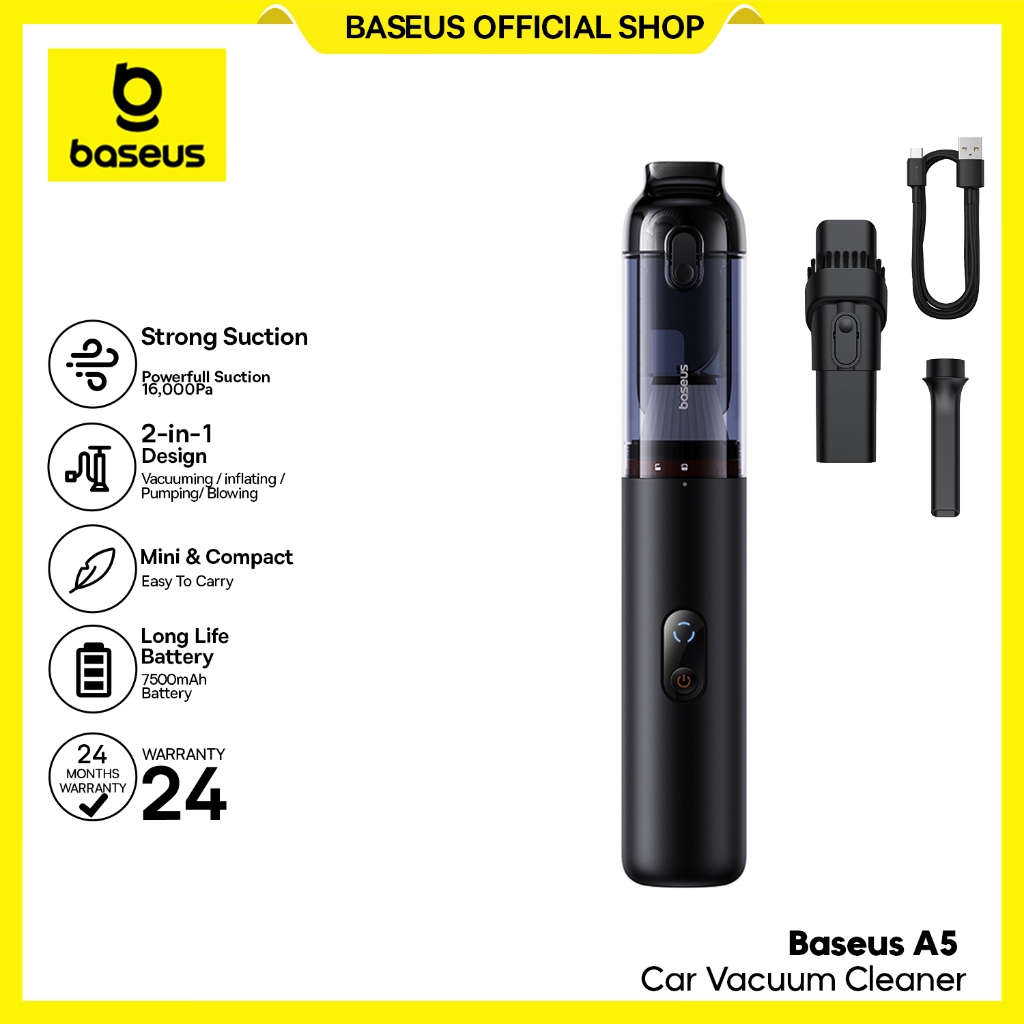 Baseus Car Vacuum Cleaner A5 (16000pa) Penyedot Debu Kursi Mobil
