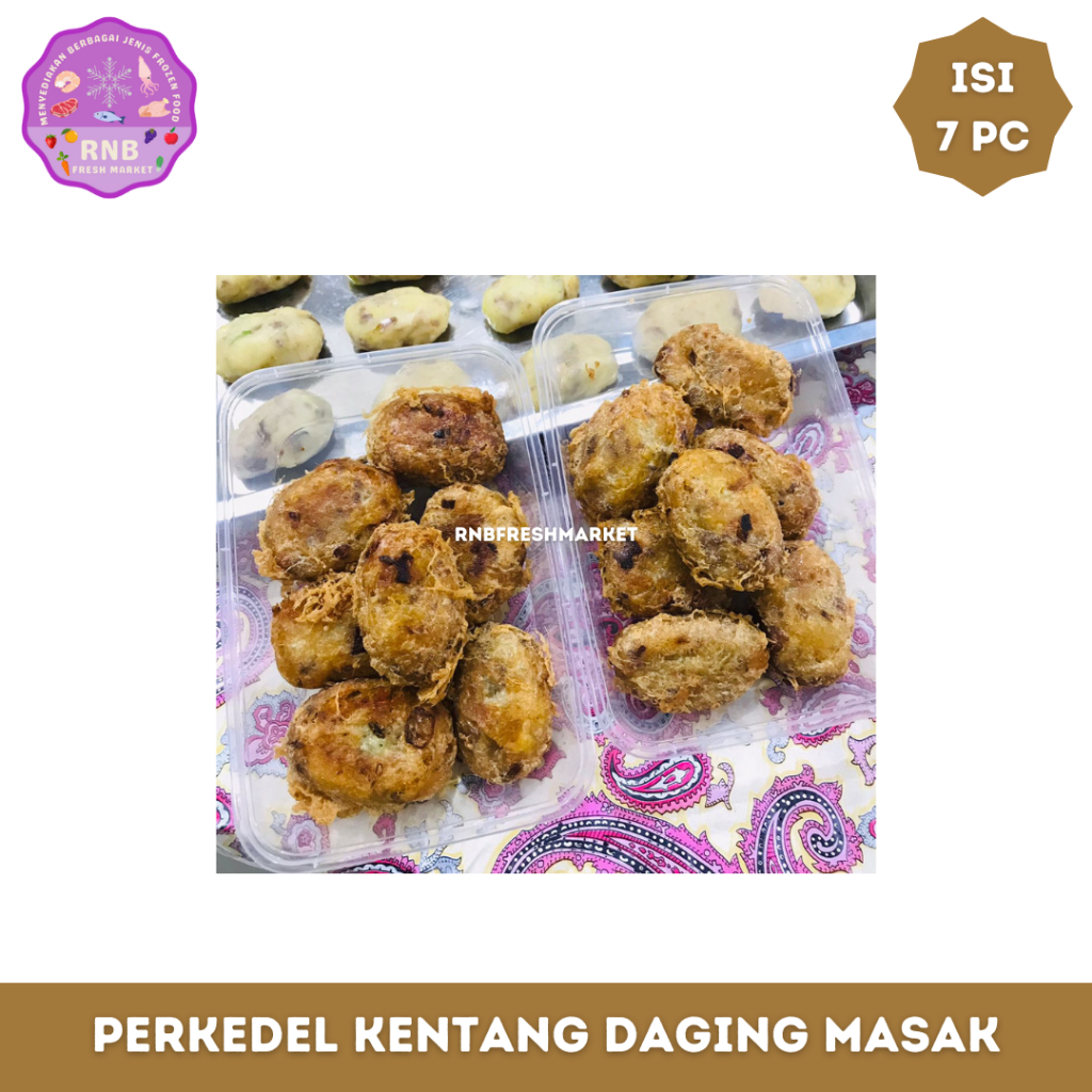 

Perkedel Kentang Daging Masak Isi 7 Biji