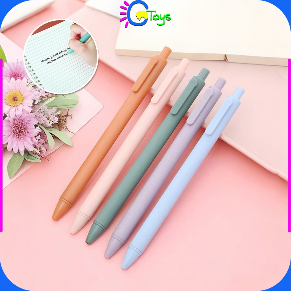 

CR-A120 Pena Cetekan Macaroon Pulpen Warna Pastel Tinta Hitam Alat Tulis Sekolah Kantor / Pulpen Warna Warni Bolpoint Gel Polos
