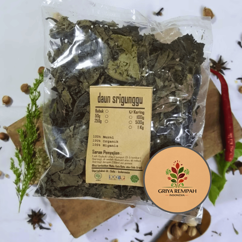

DAUN SRIGUNGGU KERING 1 KG Senggugu Rempah Herbal Simplisia Alami untuk Kesehatan Antioksidan & Ramuan Jamu Tradisional Crassocephalum crepidioides Sanggugu