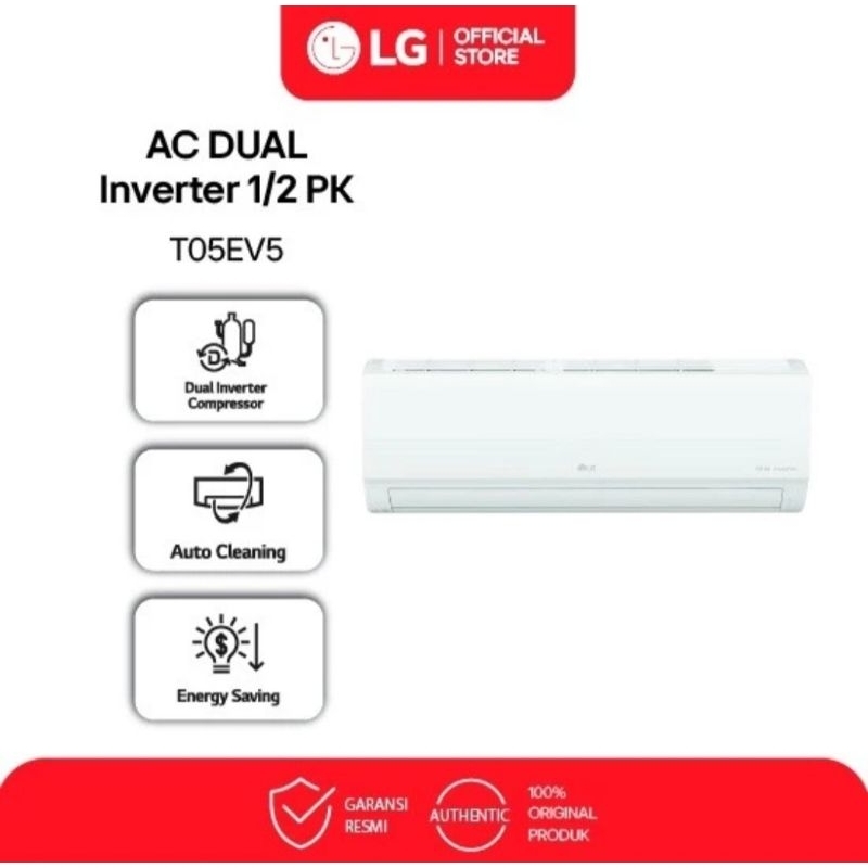 AC LG 1/2PK T05EV5 INVERTER WATT CONTROL DUALCOOL