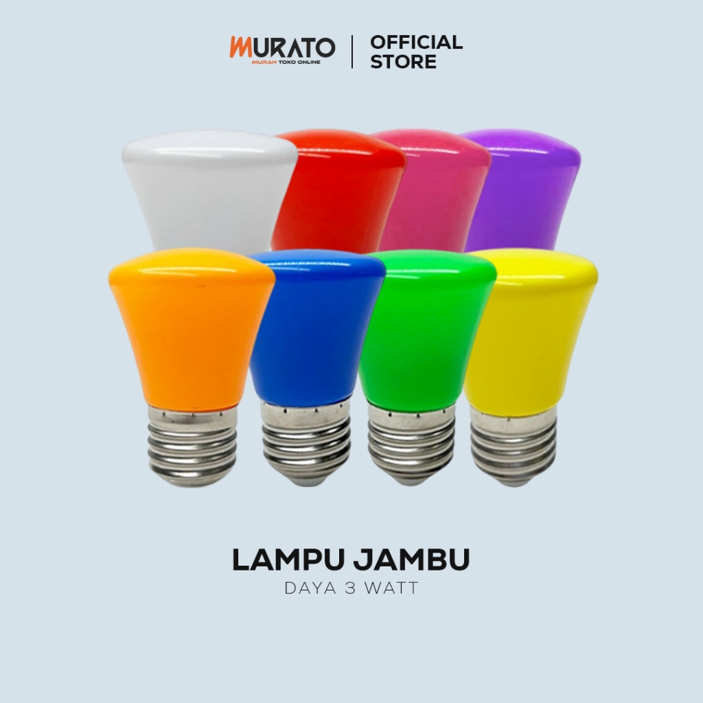 Lampu Led Jambu/Bohlam Warna Warni Model Prisma/Kotak 3W Javotec
