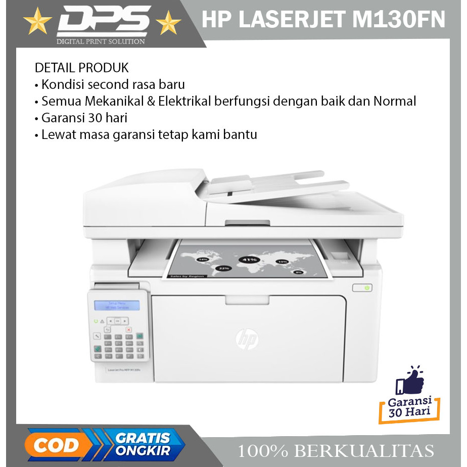 Printer fotocopy HP LaserJet Pro MFP M130fn m130 fn bergaransi