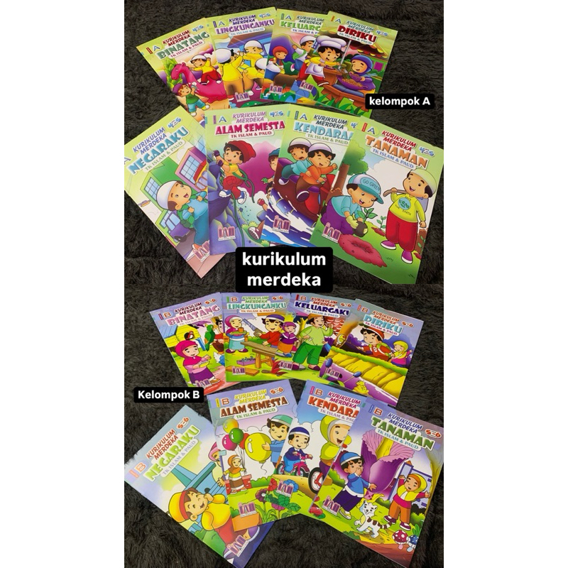 Ori Satu Paket Buku TK B Islam Kurikulum Merdeka Untuk Usia 5-6 Tahun Penerbit Irfan Aksara Media