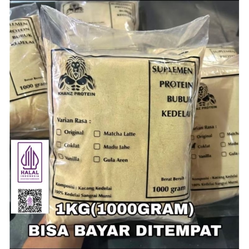 WHEY PROTEIN KHANZ PROTEIN SUSU BUBUK KEDELAI 1KG(1000GRAM)