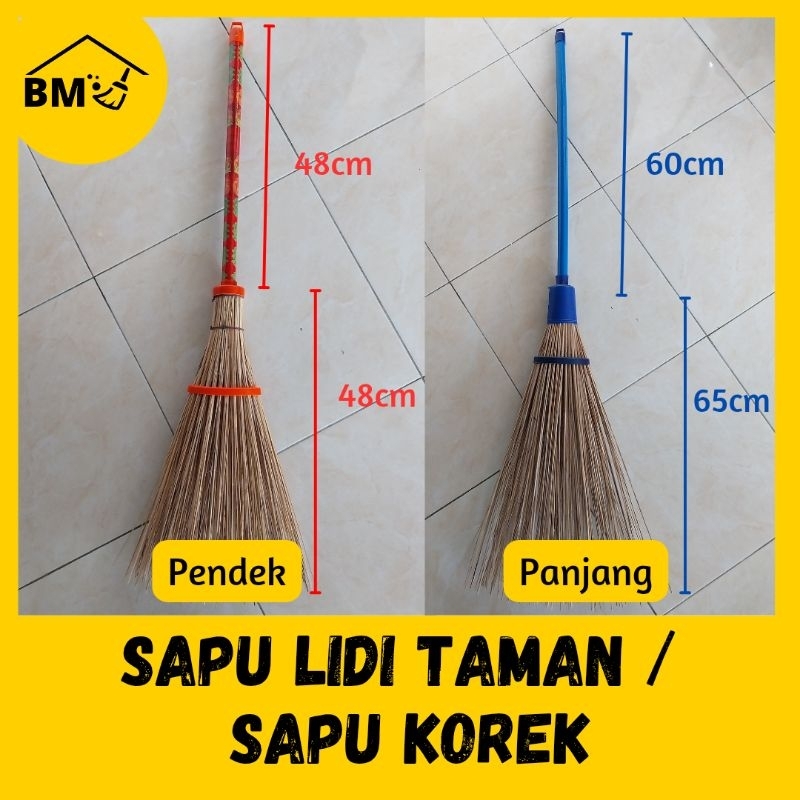 SAPU KOREK | SAPU LIDI TAMAN GAGANG PENDEK DAN PANJANG