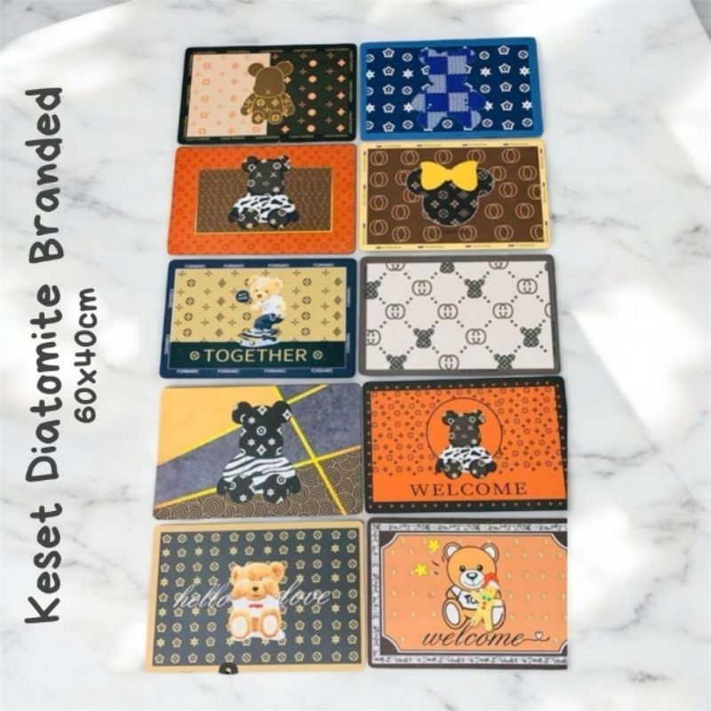 keset diatomite asli anti selip dan anti serap motif