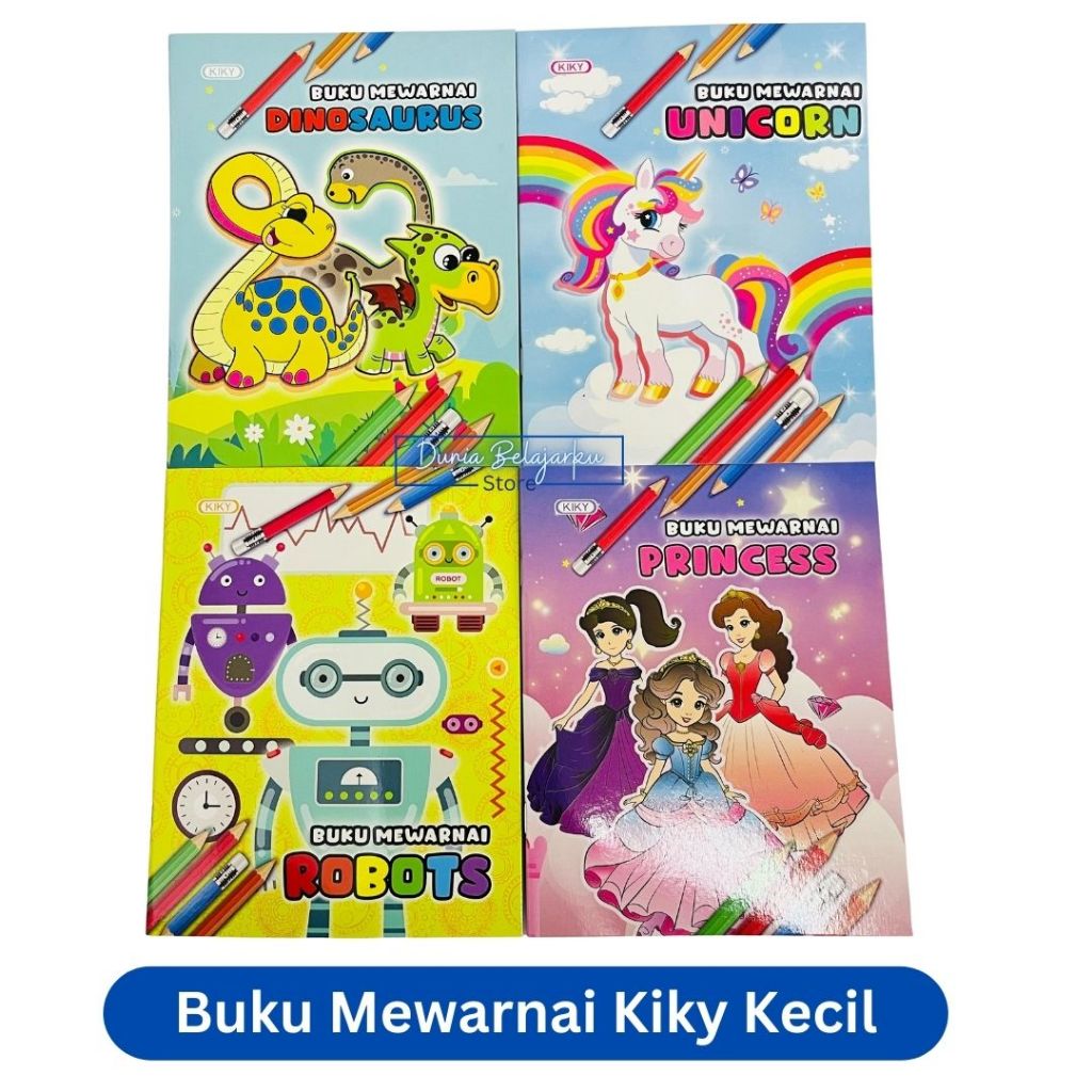 Buku Mewarnai Kiky Kecil Coloring Book Aktivitas Anak