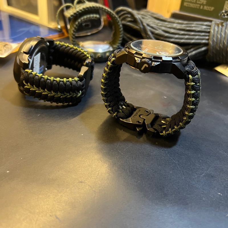 Tali Jam Tangan Paracord 20mm 22mm 24mm Fishtail 3 Stitching Buckle Cobra Plastik Nabnad Paracord