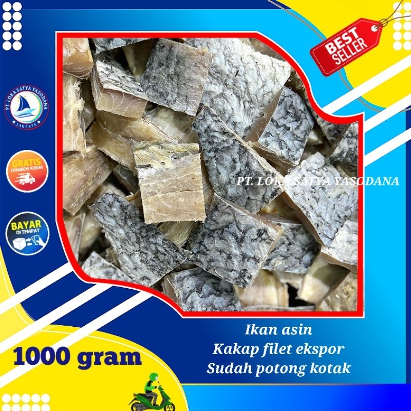 

ikan asin kakap filet tanpa tulang 1000gram / 1 kg