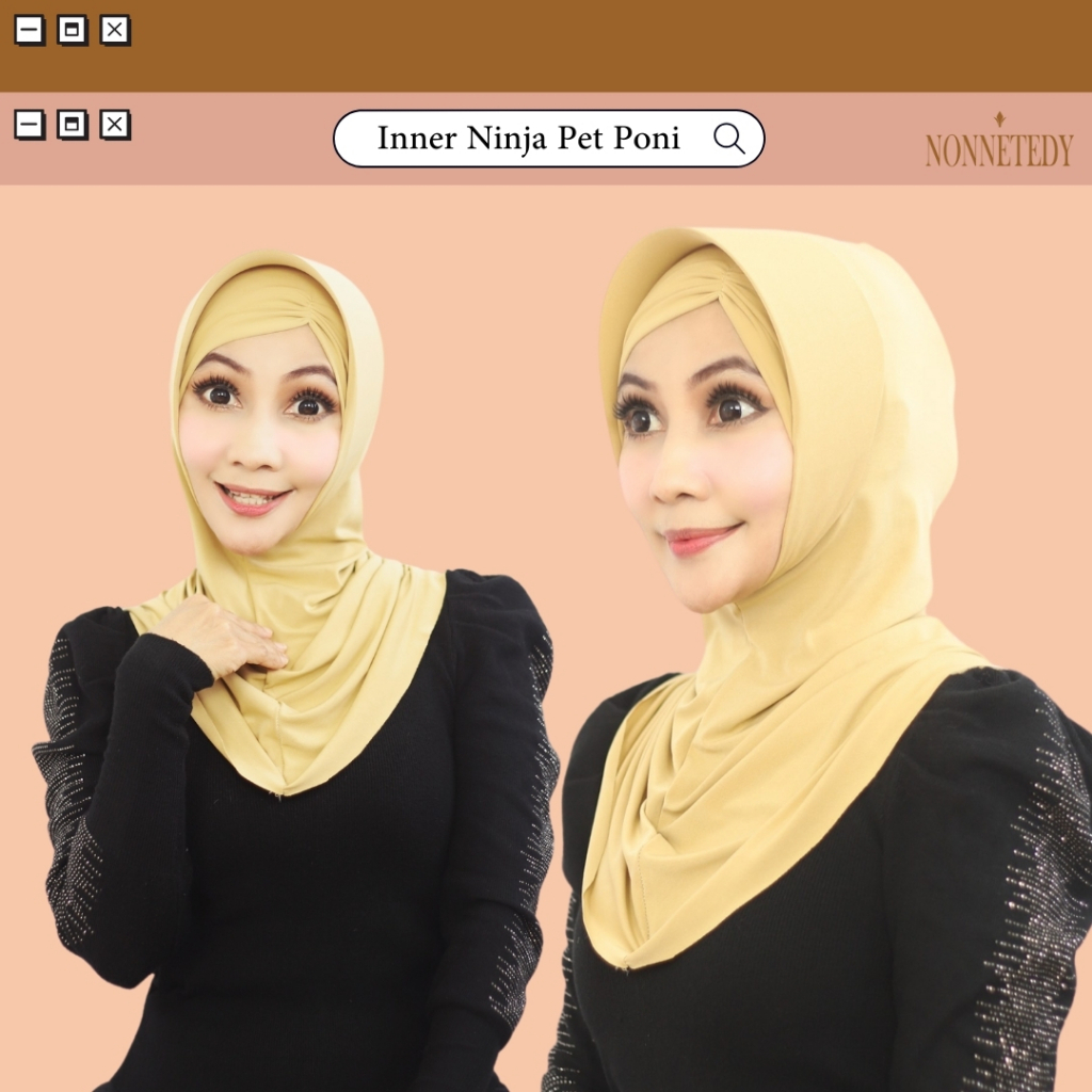 Ninja Antem Kerut Kaos Premium Inner Pet Risty - Nonnetedy 40