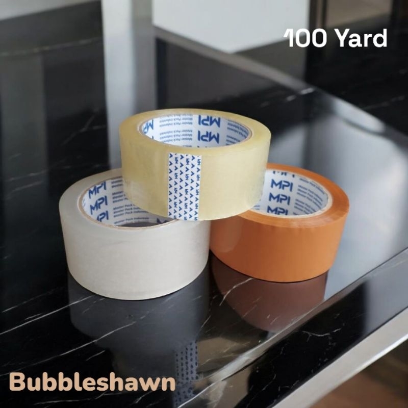 

Lakban MPI Bening / Coklat 2 inch 45mm x 100 Yard MPI 45mmx100 yard
