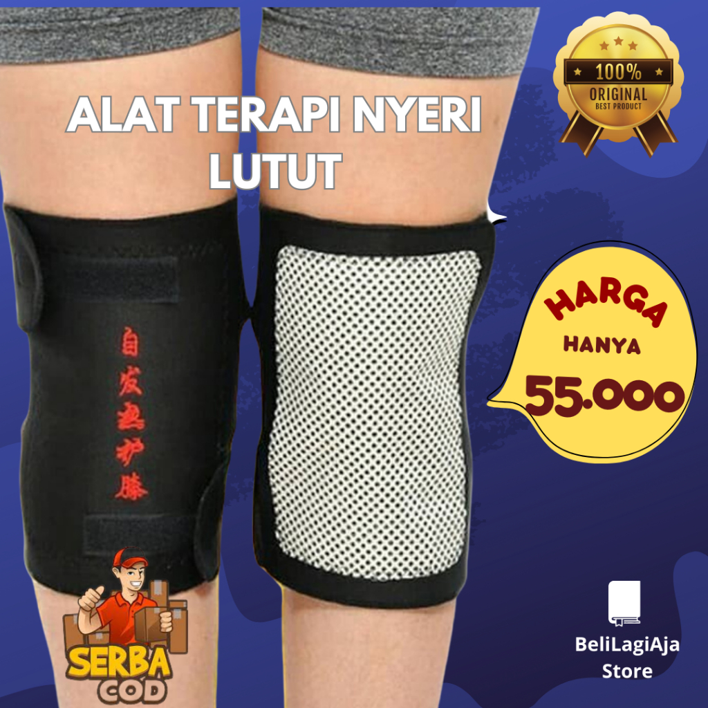 SABUK TERAPI LUTUT Pemanas Lutut Magnetic Tourmaline Alat Terapi Sakit Lutut 1 Pasang