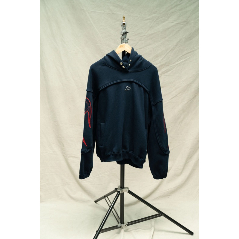 DLS Concept Hoodie Metal Logo – Navy sz M