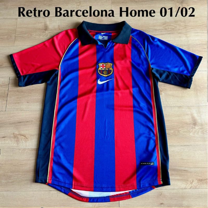 Retro | Kaos Jersey Retro Barcelona Home 2001 2002 Grade Ori