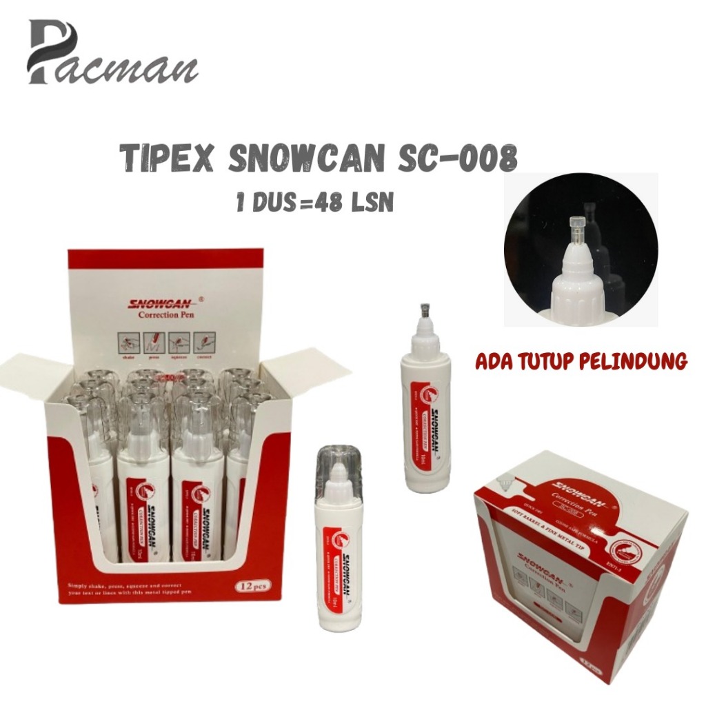 

[Isi 12 Pcs] Tip-ex Snowcan SC-008