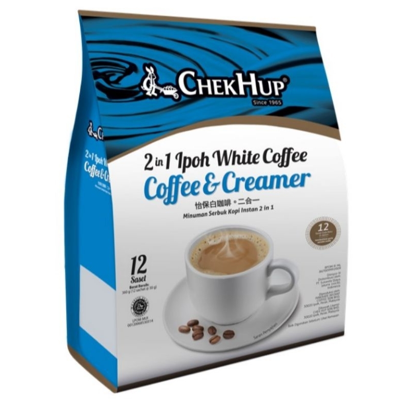 

Chek Hup 2 in 1 Ipoh White Coffee & Creamer kopi Malaysia isi 12 sachet @ 30 gram