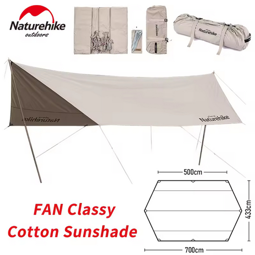 NATUREHIKE NH20TM007 COTTON TARP SERIES FLYSHEET SHELTER CAMPING