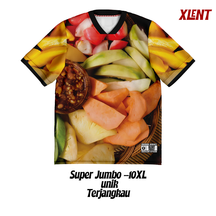 XLENT jersey Unik Rujak / Rugby / NFL / Hockey / big size / vintage / Retro Jersey Olahraga / Unik /