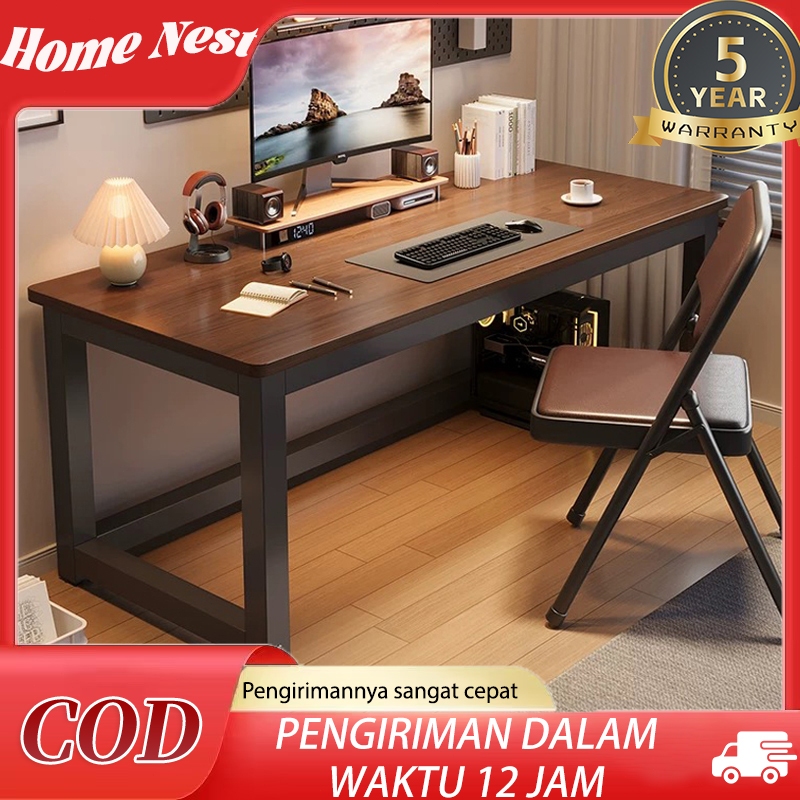 Meja Kantor Modern Persegi Kantor Meja Meja belajar besi 140CM Meja Kamar meja belajar minimalis