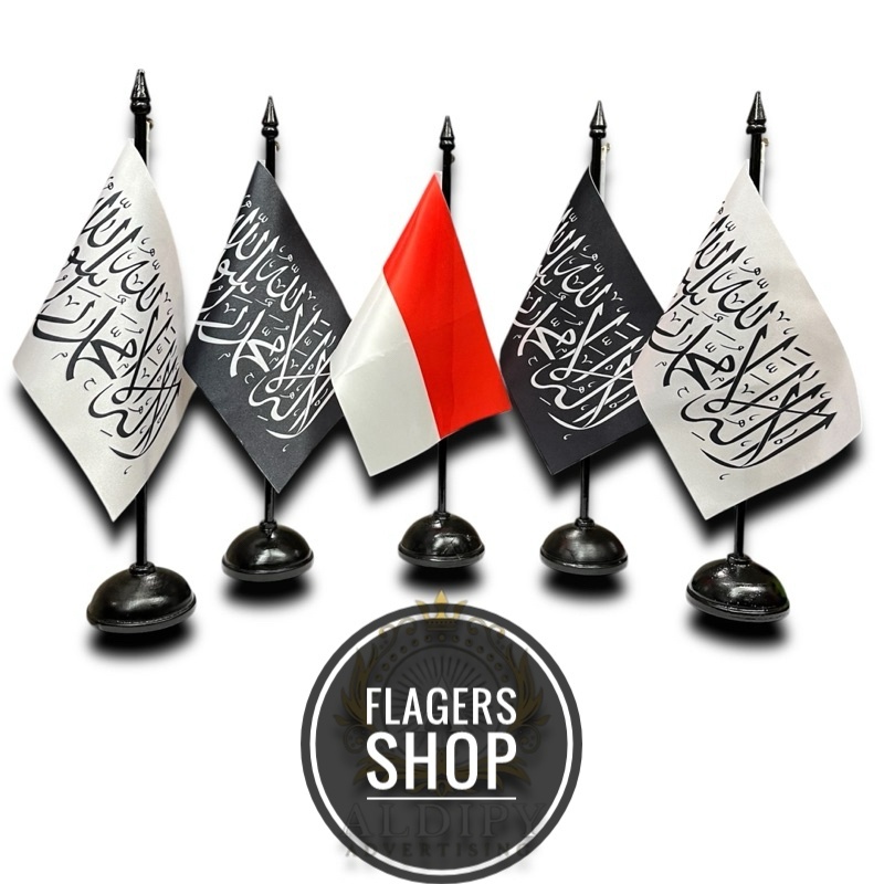 

Bendera Meja Jihat Al-Liwa Ar-Rayah dan Tiang Kayu Meja Bendera