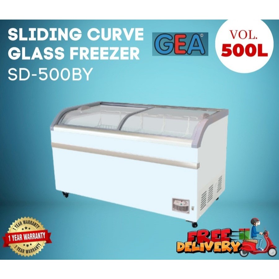 GEA SD-500BY Sliding Curve Glass Freezer SD-500BY / SD 500BY / SD500BY