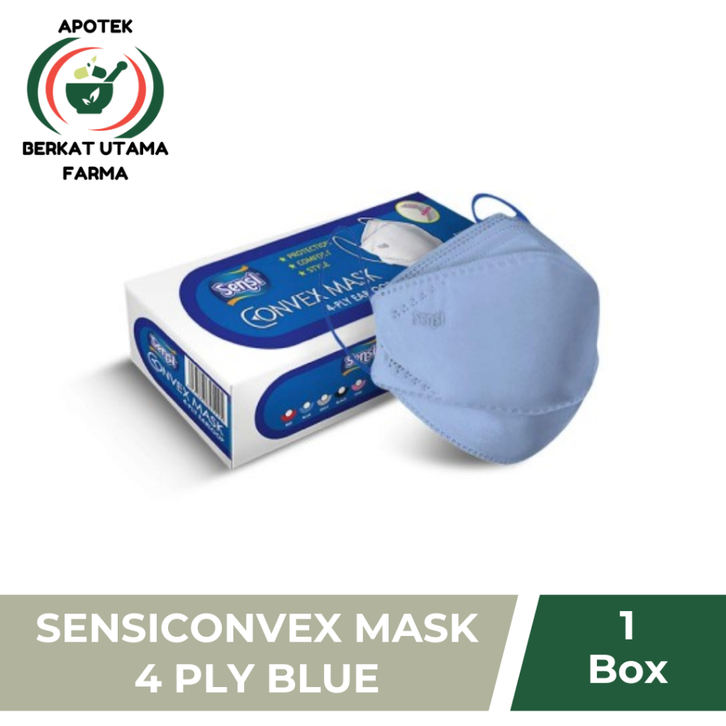 SENSI CONVEX MASK 4 PLY BLUE