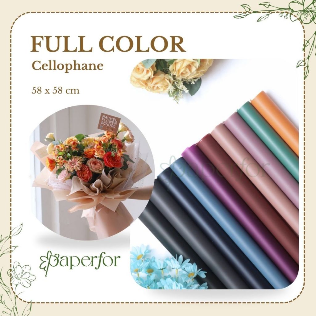 

Kertas Buket Bunga Cellophane FULL COLOR | ECER 5PC / GROSIR