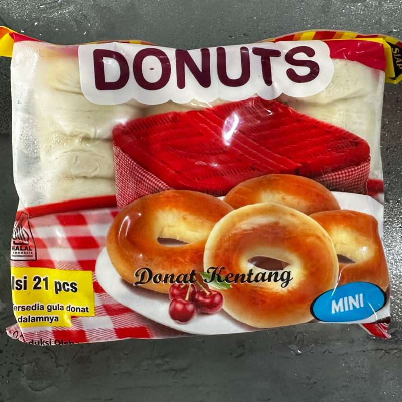 

Donut Pelangi kentang 10 pcs / 21 pcs / ungu