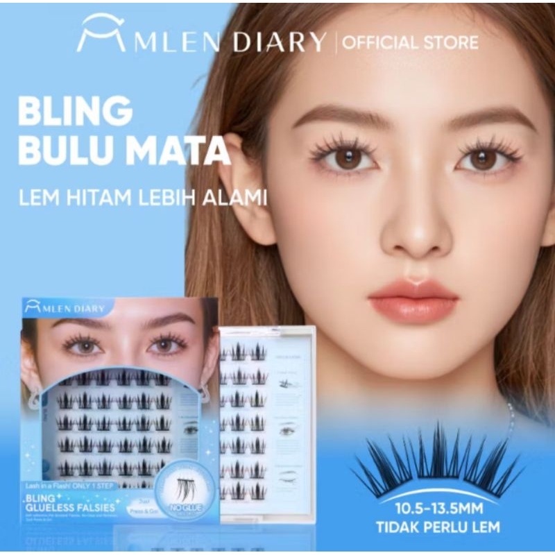 MLEN DIARY BULU MATA TANPA LEM BLING ( NO GLUE NEEDED )