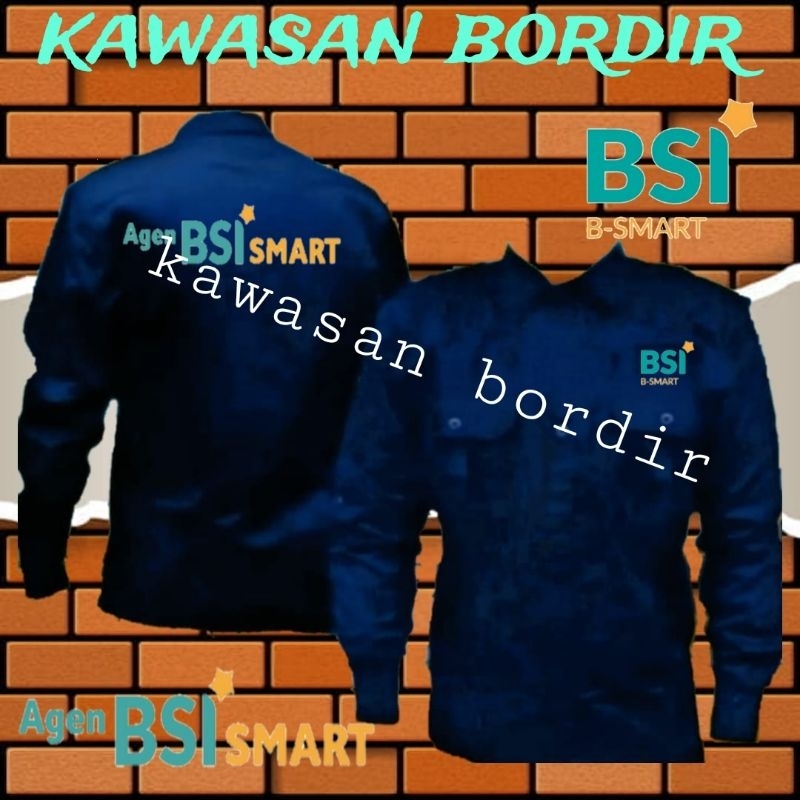 Terbaru kemeja agen BSI smart seragam agen BSI smart baju agen BSI smart seragam BSI smart baju BSI 