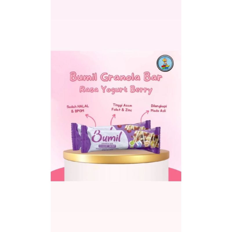 

BUMIL Granola Bar Youghrt Berry Cemilan Sehat Bumil