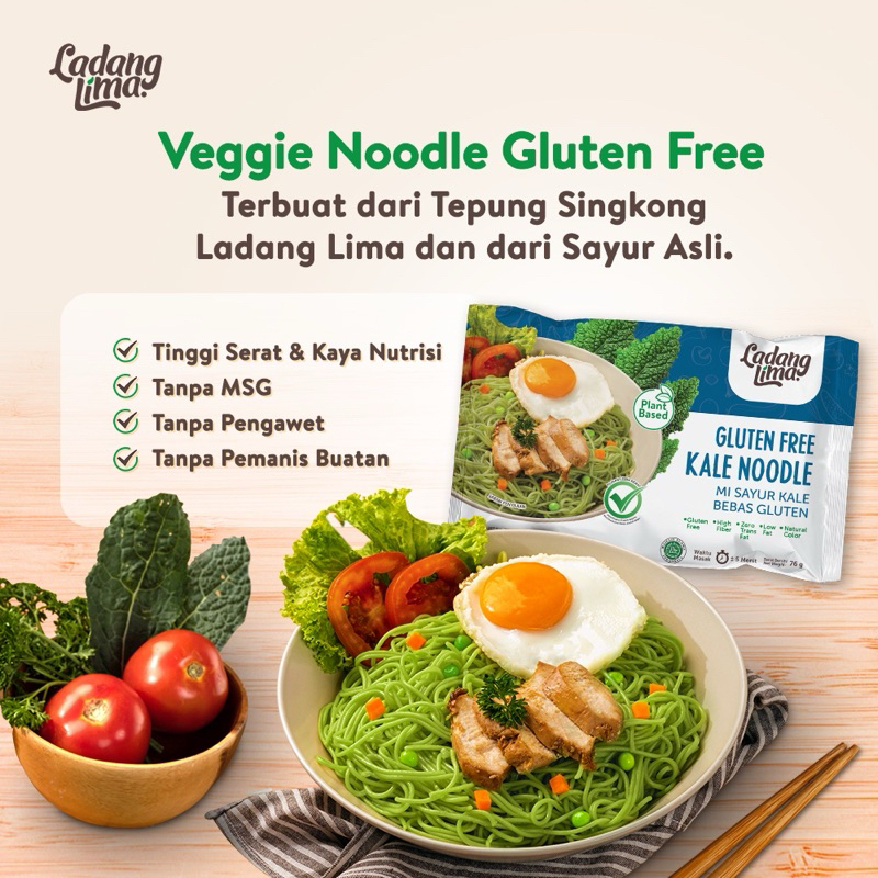 

Mie Sayur Kale Gluten Free Ladang Lima Sehat