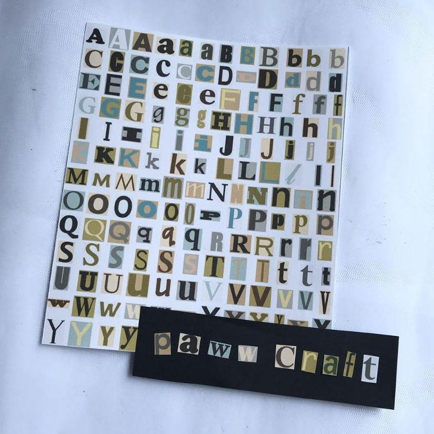 

[paww.craft] Alphabet papers huruf scrapbook besar journaling kertas bukan stiker