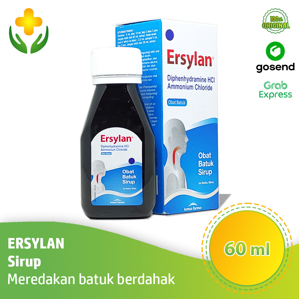 Ersylan Sirup 60 ml - Obat Batuk Berdahak Batuk Alergi