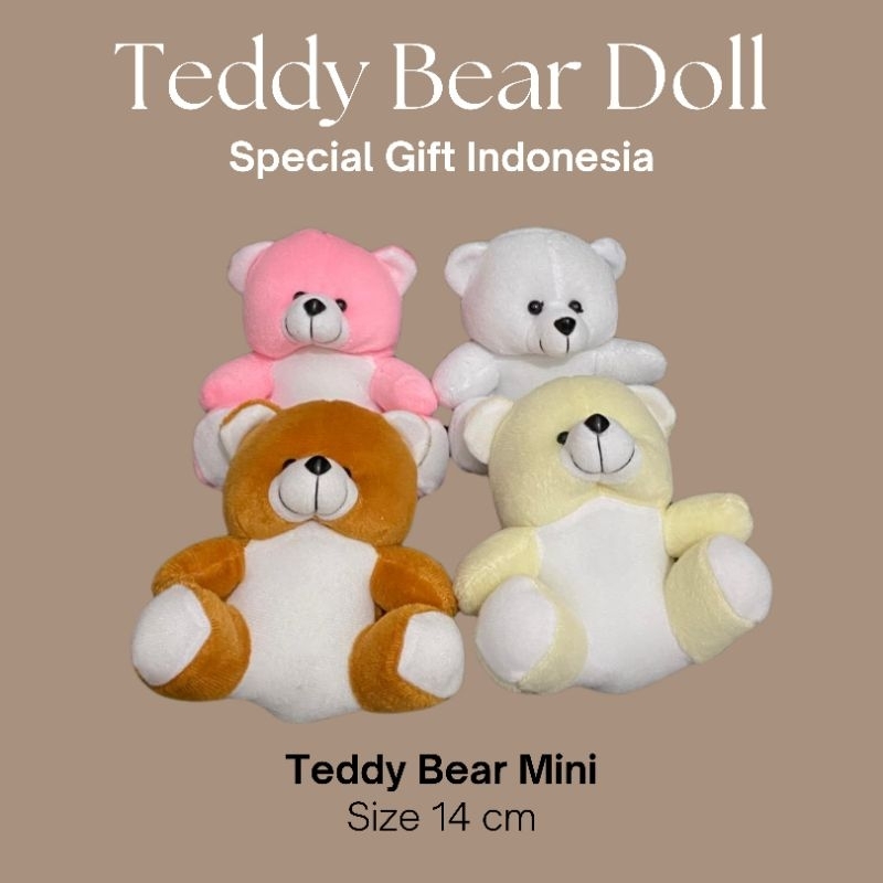 Boneka Teddy Bear Mini / Teddy Bear Doll / Boneka Beruang Mini