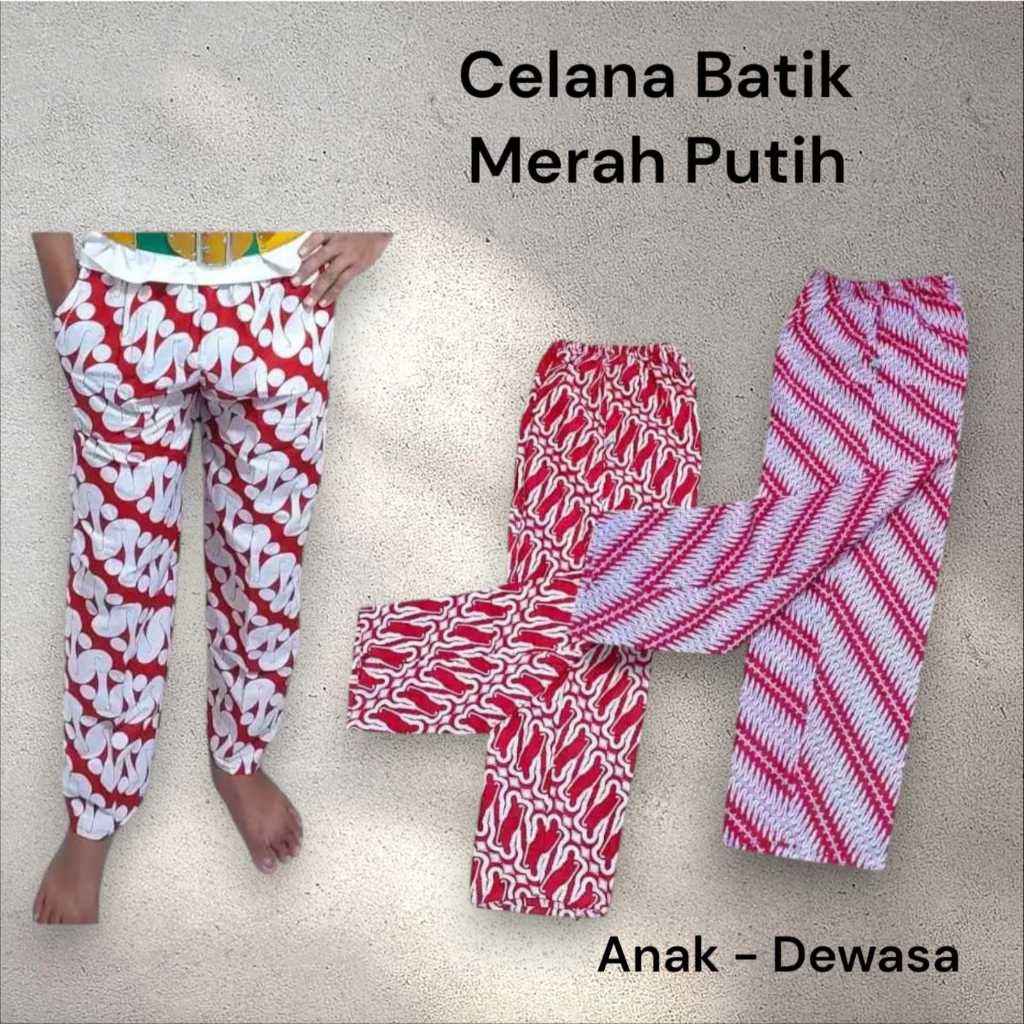 Batik Merah Putih Celana Batik Merah Putih Anak Sampai