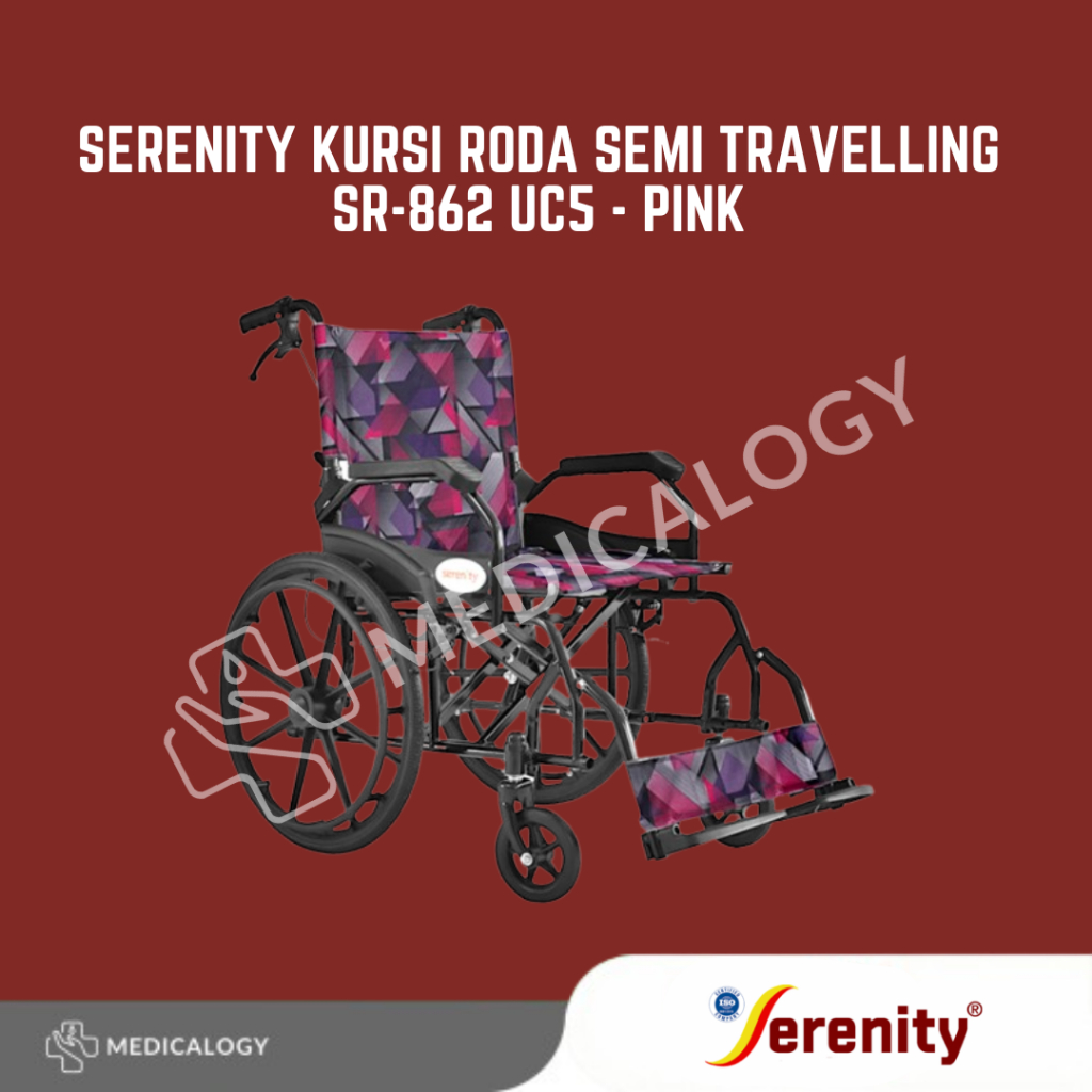 Serenity Kursi Roda Semi Travelling SR-862 UC5 - Pink