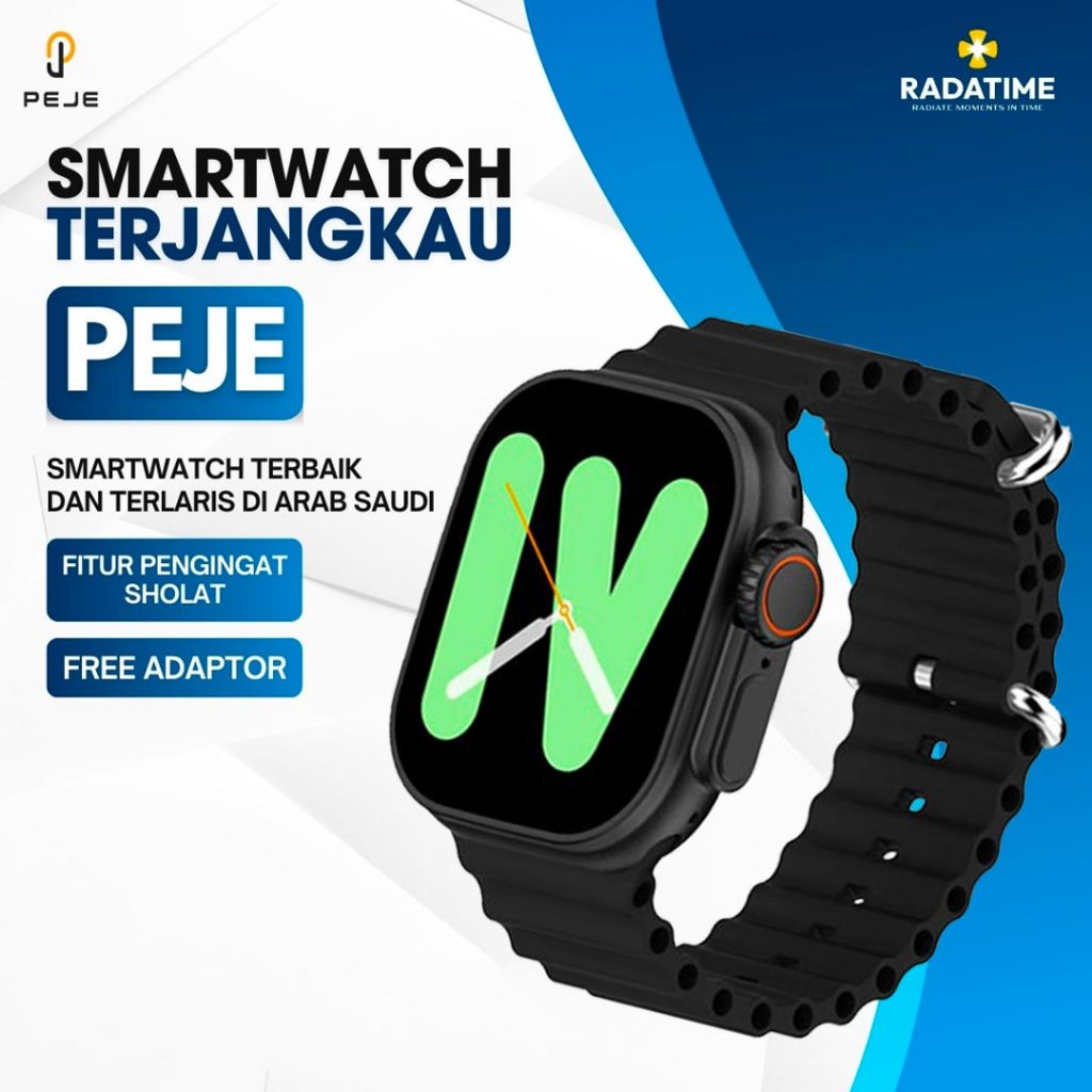 [FREE ADAPTOR + STRAP] Smartwatch PEJE All Gender 100% Original PEJE-ZW-ULTRA-9S-BK