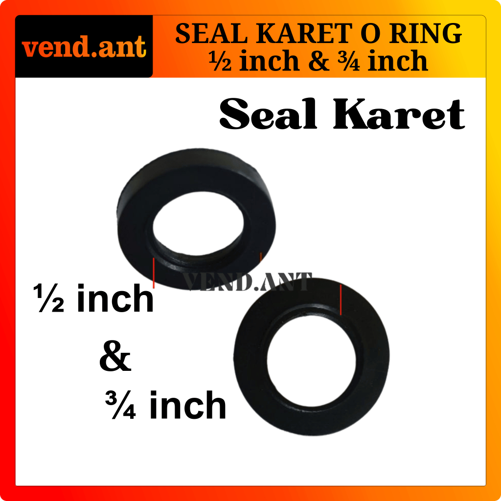Seal Karet O Rubber Ring Drat Sil Pipa Selang Shower Panas Dingin 1/2" 3/4"