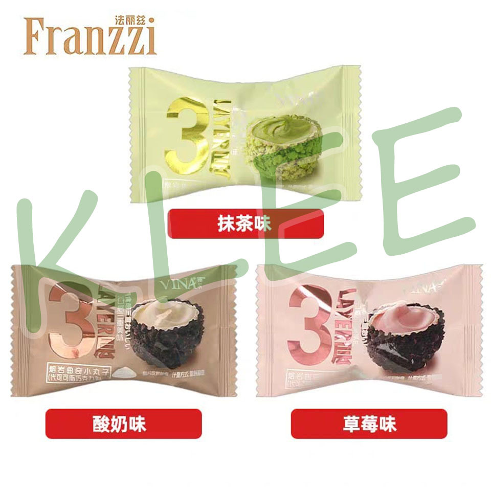 

[1PCS] Franzzi Vina Lava Cookies Balls Matcha Strawberry Yogurt Flavor - Wafer Salut Bulat Isi Kirim Rasa Matcha Stroberi Yogurt 臻采爆浆夾心曲奇小丸子