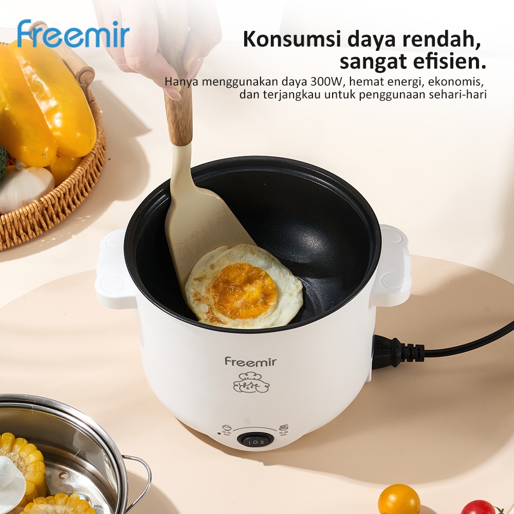 Panci Mini Elektrik Anti Lengket Serbaguna Berkukusan Stainless Steel