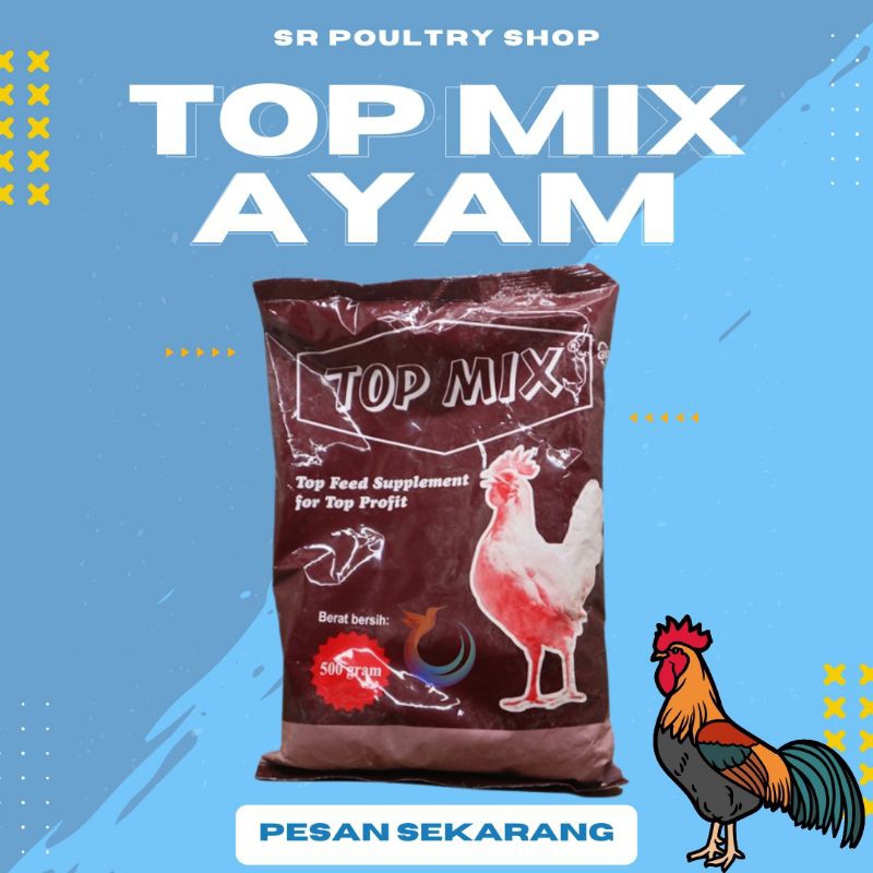 TOP MIX AYAM MEDION 500Gr Untuk Ayam Petelur