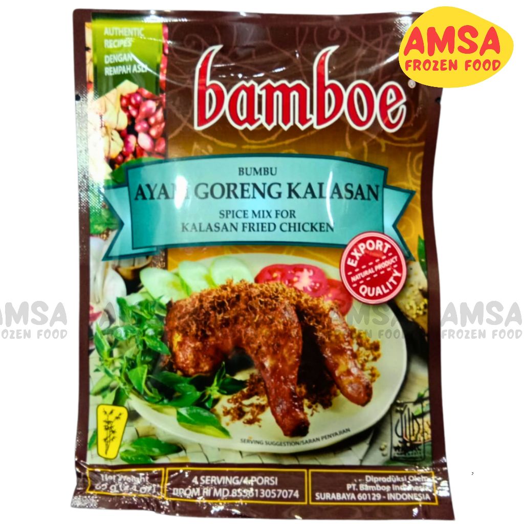 

Bamboe Bumbu Ayam Kalasan 55 gr / Bumbu Ayam Goreg Kalasan Bambue Bamboe